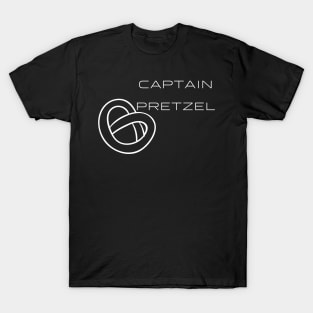 Captain Pretzel Typography White Design T-Shirt